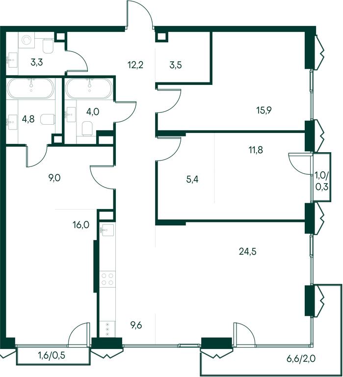 3-BD Apartment Sale, 122.9平方米 at Primavera, Volokolamskoye Highway, вл67, Moscow, Russia #1 3-BD Apartment Sale, 122.9平方米 at Primavera, Volokolamskoye Highway, вл67, Moscow, Russia #1