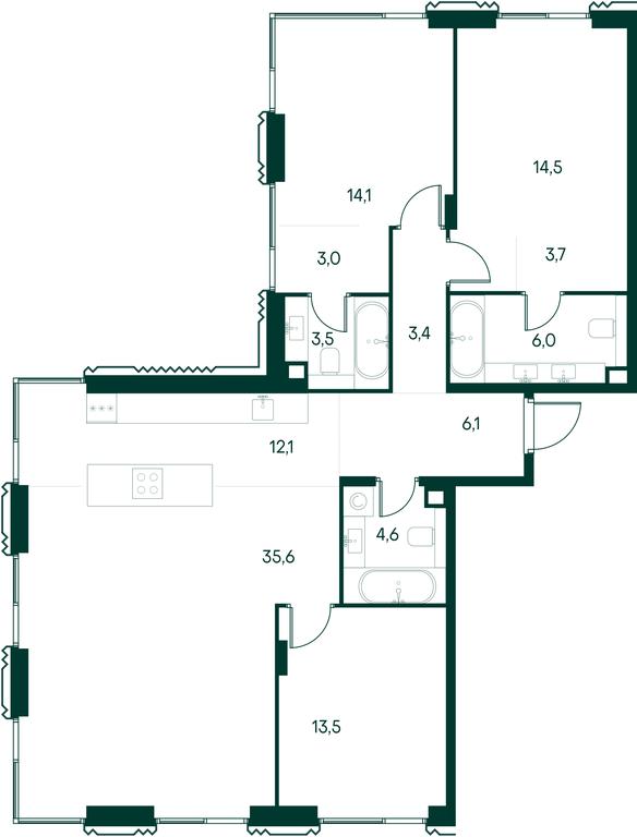 3-BD Apartment Sale, 120.1平方米 at Primavera, Volokolamskoye Highway, вл67, Moscow, Russia #1 3-BD Apartment Sale, 120.1平方米 at Primavera, Volokolamskoye Highway, вл67, Moscow, Russia #1