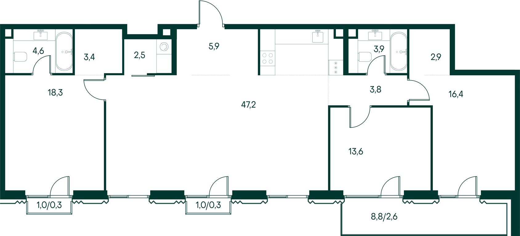 3-BD Apartment Sale, 125.7 sq. m. at Primavera, Volokolamskoye Highway, вл67, Moscow, Russia #2 3-BD Apartment Sale, 125.7 sq. m. at Primavera, Volokolamskoye Highway, вл67, Moscow, Russia #2