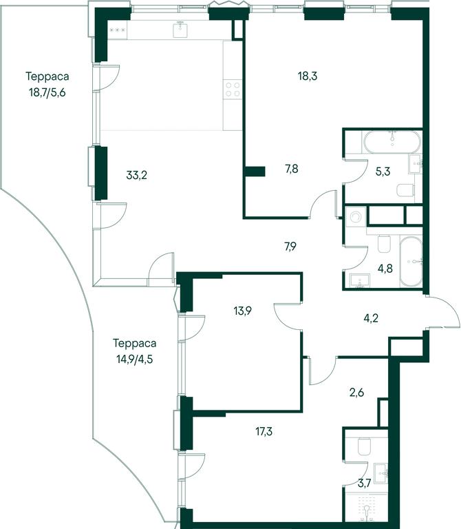 3-BD Apartment Sale, 129.1 sq. m. at Primavera, Volokolamskoye Highway, вл67, Moscow, Russia #1 3-BD Apartment Sale, 129.1 sq. m. at Primavera, Volokolamskoye Highway, вл67, Moscow, Russia #1