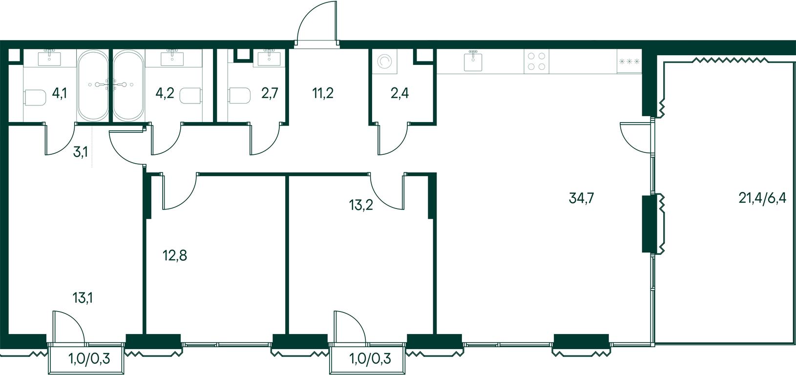 3-BD Apartment Sale, 108.5平方米 at Primavera, Volokolamskoye Highway, вл67, Moscow, Russia #1 3-BD Apartment Sale, 108.5平方米 at Primavera, Volokolamskoye Highway, вл67, Moscow, Russia #1