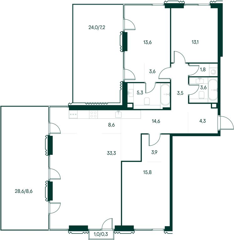 3-BD Apartment Sale, 137.6 sq. m. at Primavera, Volokolamskoye Highway, вл67, Moscow, Russia #1 3-BD Apartment Sale, 137.6 sq. m. at Primavera, Volokolamskoye Highway, вл67, Moscow, Russia #1