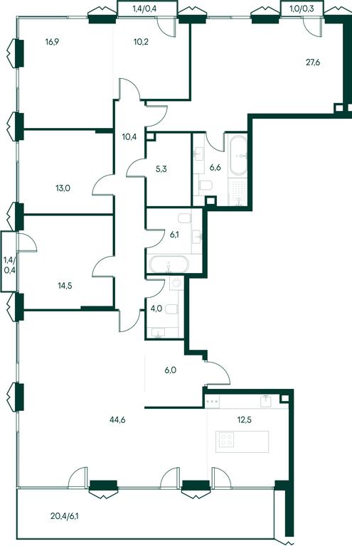 4-BD Apartment Sale, 184.9 sq. m. at Primavera, Volokolamskoye Highway, вл67, Moscow, Russia #1