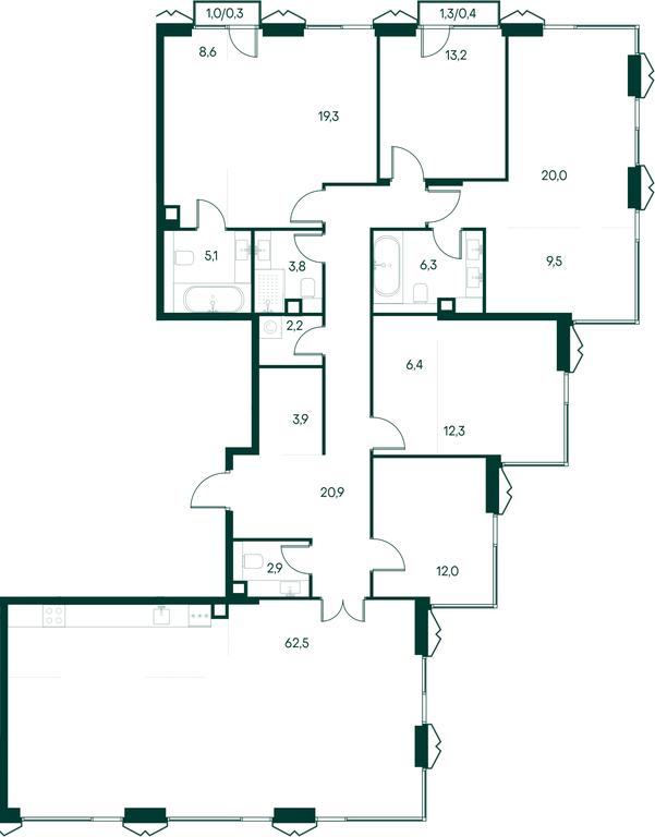 5-BD Apartment Sale, 209.6 sq. m. at Primavera, Volokolamskoye Highway, вл67, Moscow, Russia #2 5-BD Apartment Sale, 209.6 sq. m. at Primavera, Volokolamskoye Highway, вл67, Moscow, Russia #2