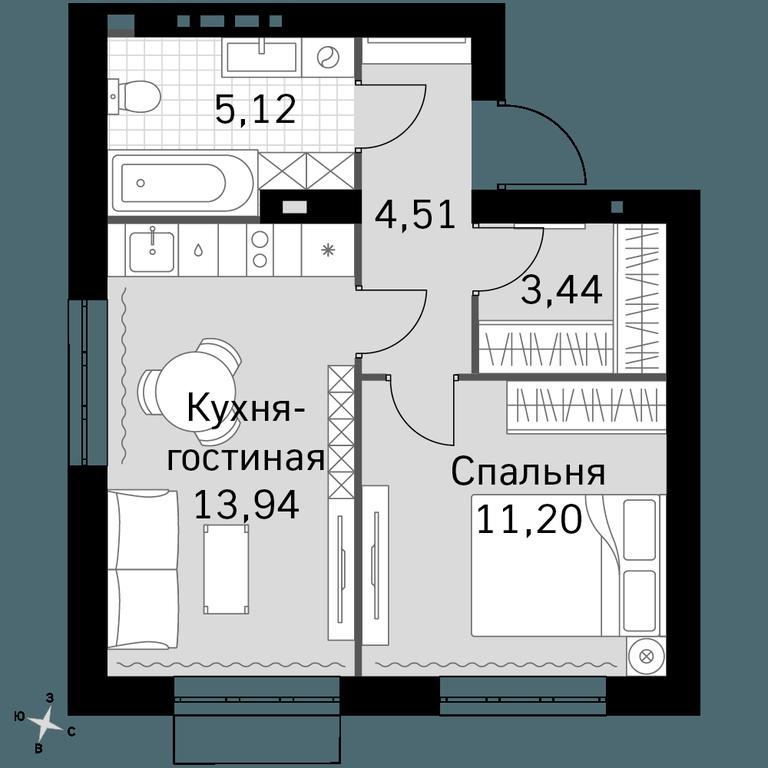 1-BD Apartment Sale, 38.21 sq. m. at Zhavoronki Club, zhiloy kompleks Akkord Smart-kvartal, Mitkino Village, Odintsovskiy City District, Moscow Region, Russia #1 1-BD Apartment Sale, 38.21 sq. m. at Zhavoronki Club, zhiloy kompleks Akkord Smart-kvartal, Mitkino Village, Odintsovskiy City District, Moscow Region, Russia #1