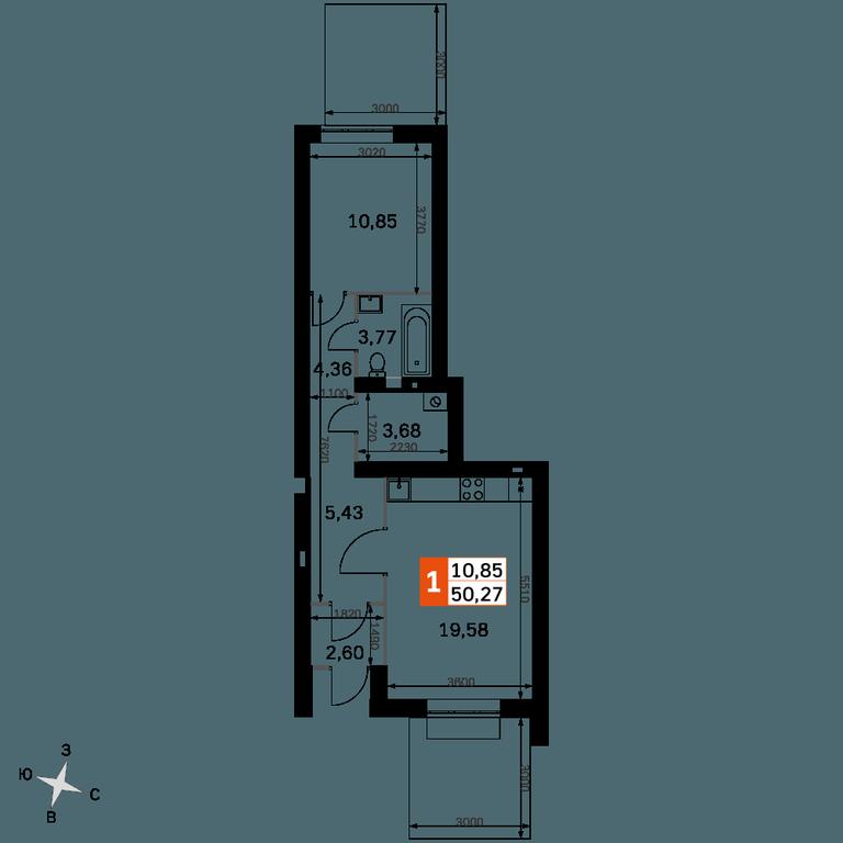 2-BD Apartment Sale, 50.27 sq. m. at Zhavoronki Club, zhiloy kompleks Akkord Smart-kvartal, Mitkino Village, Odintsovskiy City District, Moscow Region, Russia #2 2-BD Apartment Sale, 50.27 sq. m. at Zhavoronki Club, zhiloy kompleks Akkord Smart-kvartal, Mitkino Village, Odintsovskiy City District, Moscow Region, Russia #2