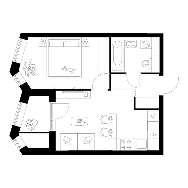 1-BD Apartment Sale, 35.3 sq. m. at Michurinskiy Park, Ozyornaya Street, 44А, Moscow, Russia #1 1-BD Apartment Sale, 35.3 sq. m. at Michurinskiy Park, Ozyornaya Street, 44А, Moscow, Russia #1