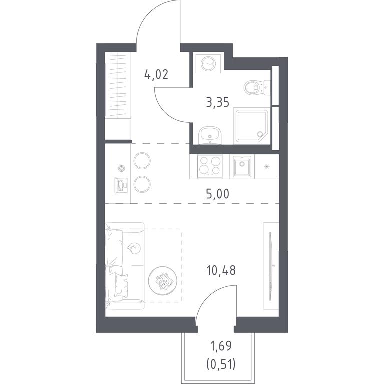 Apartment Sale, 23.36平方米 at Kosmicheskiy kvartal, M.K. Tikhonravova Street, Yubileyniy Microdistrict, Korolyov, Moscow Region, Russia #2 Apartment Sale, 23.36平方米 at Kosmicheskiy kvartal, M.K. Tikhonravova Street, Yubileyniy Microdistrict, Korolyov, Moscow Region, Russia #2