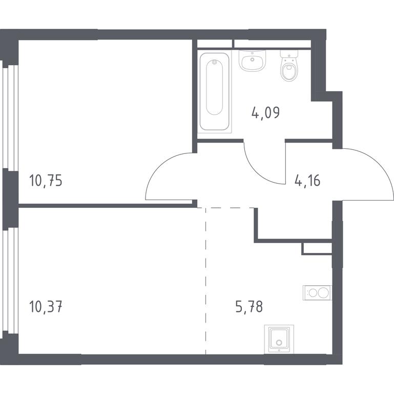 Apartment Sale, 35.15平方米 at Kosmicheskiy kvartal, M.K. Tikhonravova Street, Yubileyniy Microdistrict, Korolyov, Moscow Region, Russia #1 Apartment Sale, 35.15平方米 at Kosmicheskiy kvartal, M.K. Tikhonravova Street, Yubileyniy Microdistrict, Korolyov, Moscow Region, Russia #1