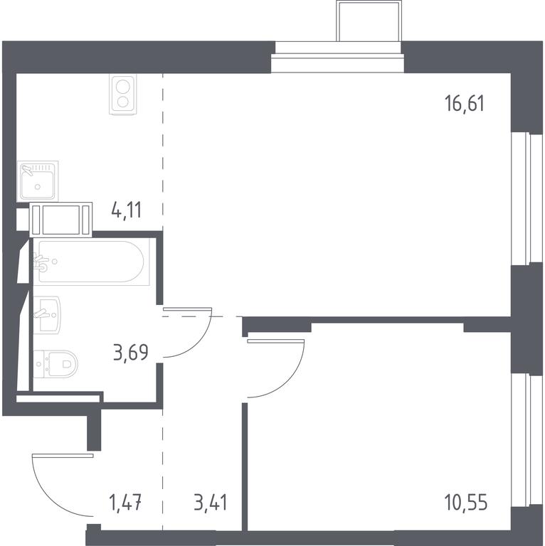 Apartment Sale, 39.5 sq. m. at Prigorod Lesnoe, Molodyozhny bulvar, 6, derevnya Misaylovo, Leninskiy City District, Moscow Region, Russia #1