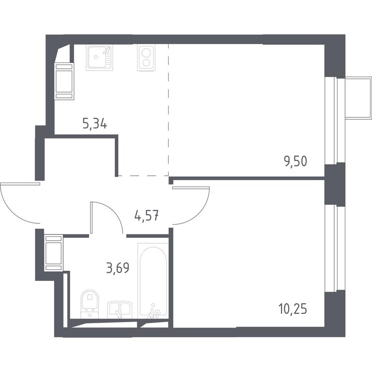 Apartment Sale, 33.2 sq. m. at Prigorod Lesnoe, Molodyozhny bulvar, 6, derevnya Misaylovo, Leninskiy City District, Moscow Region, Russia #1 Apartment Sale, 33.2 sq. m. at Prigorod Lesnoe, Molodyozhny bulvar, 6, derevnya Misaylovo, Leninskiy City District, Moscow Region, Russia #1