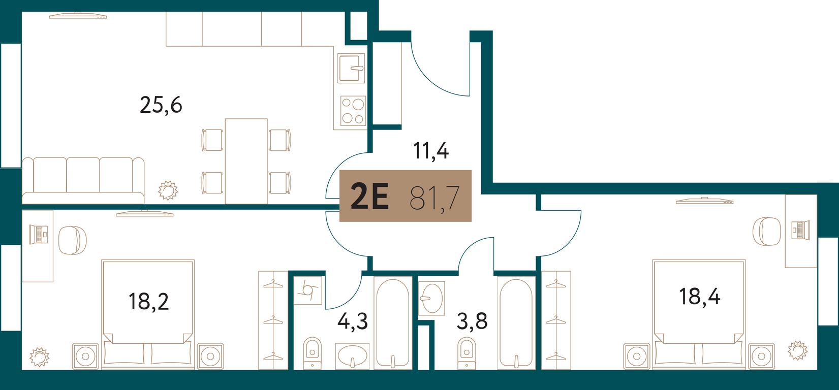 2-BD Apartment Sale, 81.4 sq. m. at Nastoiashchee, Vinnitskaya Street, 8к4, Moscow, Russia #1 2-BD Apartment Sale, 81.4 sq. m. at Nastoiashchee, Vinnitskaya Street, 8к4, Moscow, Russia #1