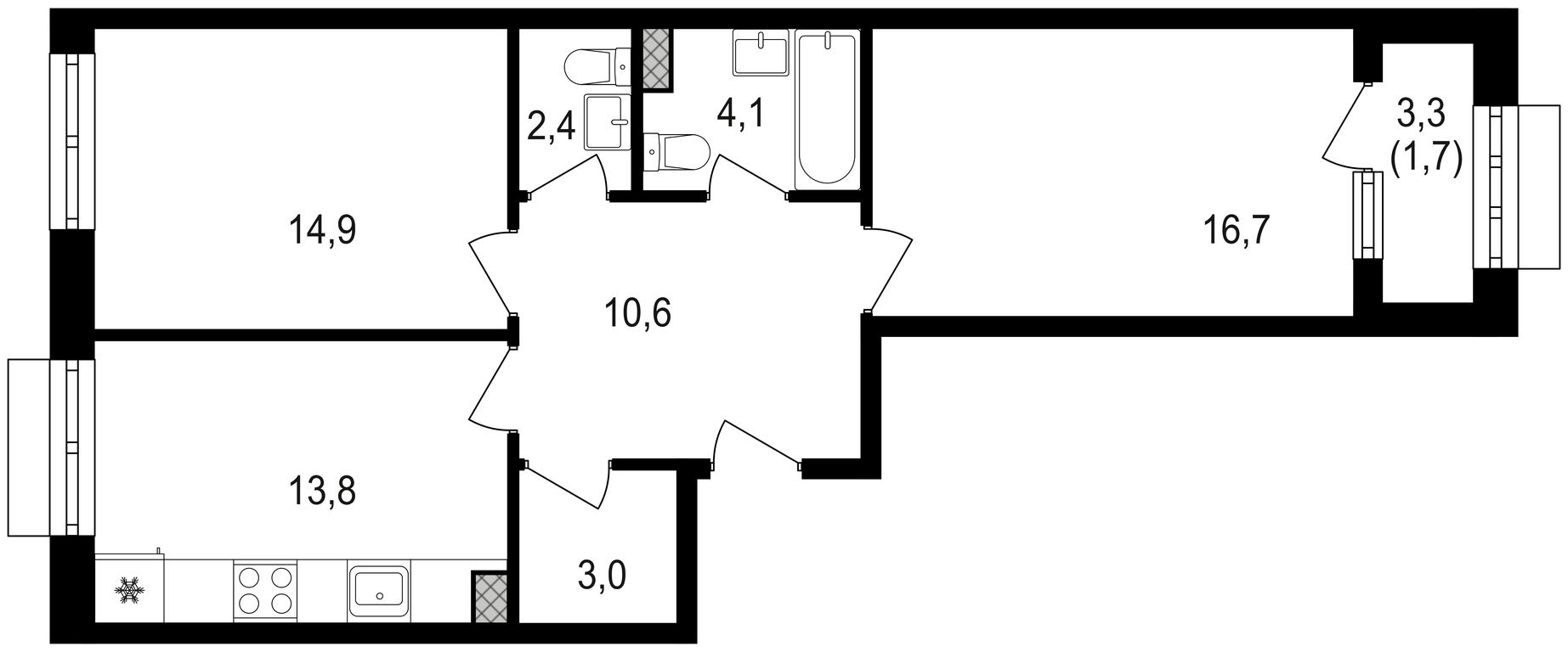 2-BD Apartment Sale, 67.6 sq. m. at Mikhalkovskiy, Mikhalkovskaya Street, 48, Moscow, Russia #1 2-BD Apartment Sale, 67.6 sq. m. at Mikhalkovskiy, Mikhalkovskaya Street, 48, Moscow, Russia #1
