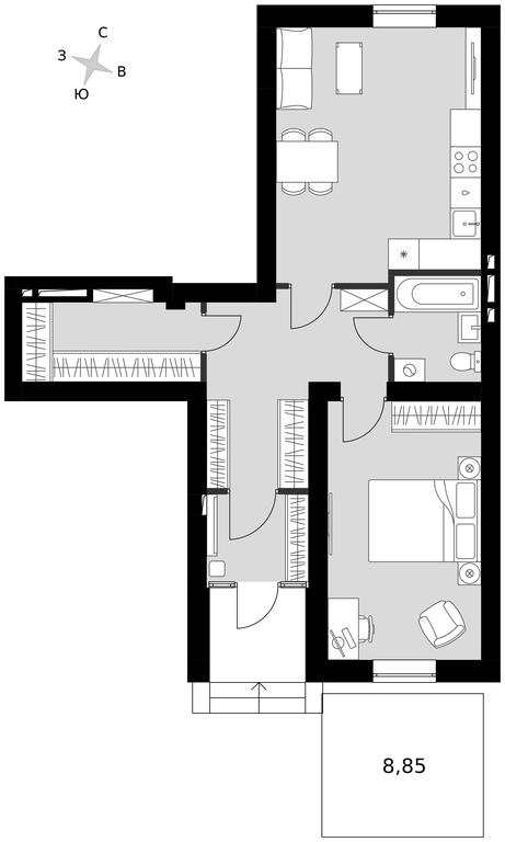 2-BD Apartment Sale, 60.99平方米 at Park Aprel, ulitsa Park Aprel, 1, Aprelevka, Naro-Fominskiy City District, Moscow Region, Russia #1 2-BD Apartment Sale, 60.99平方米 at Park Aprel, ulitsa Park Aprel, 1, Aprelevka, Naro-Fominskiy City District, Moscow Region, Russia #1