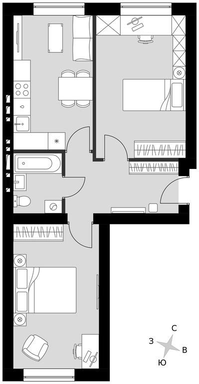 2-BD Apartment Sale, 56.41平方米 at Park Aprel, ulitsa Park Aprel, 1, Aprelevka, Naro-Fominskiy City District, Moscow Region, Russia #1 2-BD Apartment Sale, 56.41平方米 at Park Aprel, ulitsa Park Aprel, 1, Aprelevka, Naro-Fominskiy City District, Moscow Region, Russia #1