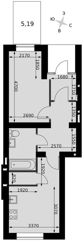 1-BD Apartment Sale, 42.82平方米 at Park Aprel, ulitsa Park Aprel, 1, Aprelevka, Naro-Fominskiy City District, Moscow Region, Russia #2 1-BD Apartment Sale, 42.82平方米 at Park Aprel, ulitsa Park Aprel, 1, Aprelevka, Naro-Fominskiy City District, Moscow Region, Russia #2