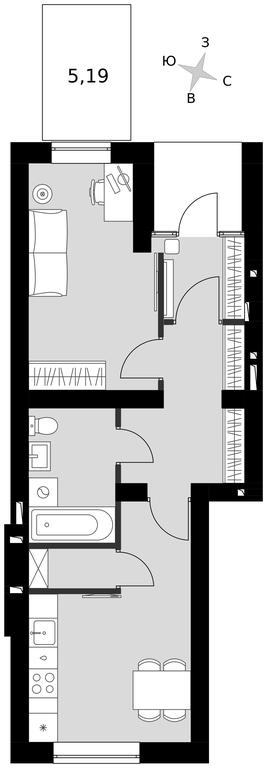 1-BD Apartment Sale, 42.82平方米 at Park Aprel, ulitsa Park Aprel, 1, Aprelevka, Naro-Fominskiy City District, Moscow Region, Russia #1 1-BD Apartment Sale, 42.82平方米 at Park Aprel, ulitsa Park Aprel, 1, Aprelevka, Naro-Fominskiy City District, Moscow Region, Russia #1