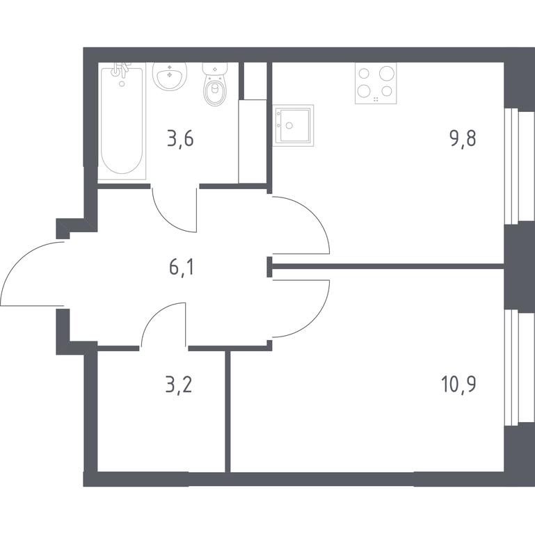 Apartment Sale, 33.6 sq. m. at Eko Bunino, prospekt Kuprina, 34к1, Sosenskoye Settlement, Moscow, Russia #1 Apartment Sale, 33.6 sq. m. at Eko Bunino, prospekt Kuprina, 34к1, Sosenskoye Settlement, Moscow, Russia #1