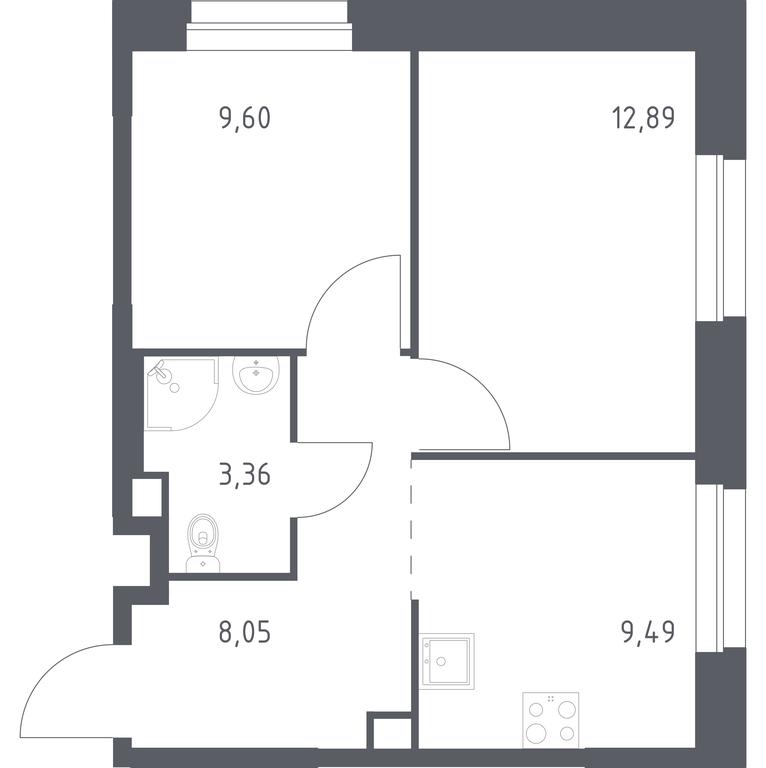 1-BD Apartment Sale, 43.39 sq. m. at Eko Bunino, prospekt Kuprina, 34к1, Sosenskoye Settlement, Moscow, Russia #1 1-BD Apartment Sale, 43.39 sq. m. at Eko Bunino, prospekt Kuprina, 34к1, Sosenskoye Settlement, Moscow, Russia #1