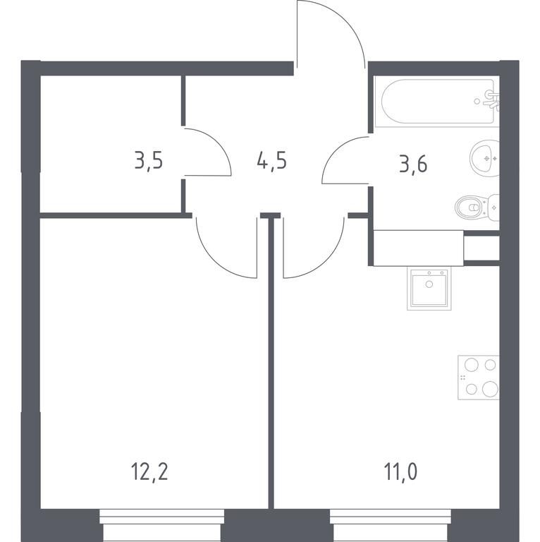 Apartment Sale, 34.8 sq. m. at Eko Bunino, prospekt Kuprina, 34к1, Sosenskoye Settlement, Moscow, Russia #1 Apartment Sale, 34.8 sq. m. at Eko Bunino, prospekt Kuprina, 34к1, Sosenskoye Settlement, Moscow, Russia #1