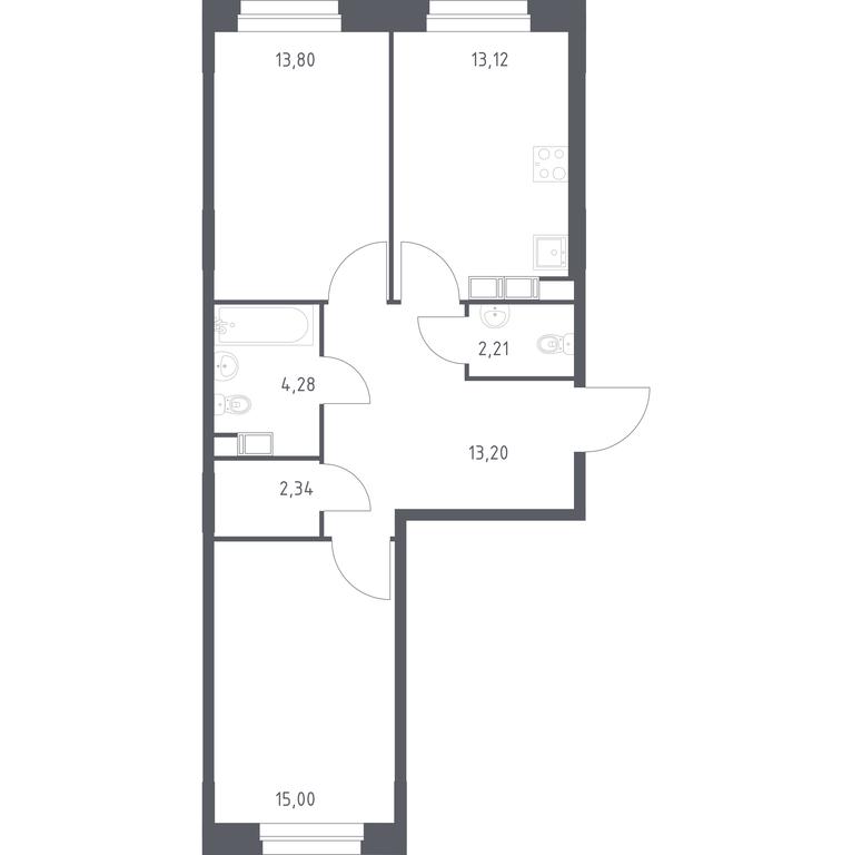 1-BD Apartment Sale, 63.95 sq. m. at Eko Bunino, prospekt Kuprina, 34к1, Sosenskoye Settlement, Moscow, Russia #1 1-BD Apartment Sale, 63.95 sq. m. at Eko Bunino, prospekt Kuprina, 34к1, Sosenskoye Settlement, Moscow, Russia #1