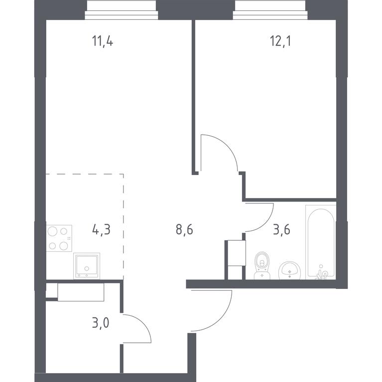 Apartment Sale, 43 sq. m. at Eko Bunino, prospekt Kuprina, 34к1, Sosenskoye Settlement, Moscow, Russia #1 Apartment Sale, 43 sq. m. at Eko Bunino, prospekt Kuprina, 34к1, Sosenskoye Settlement, Moscow, Russia #1