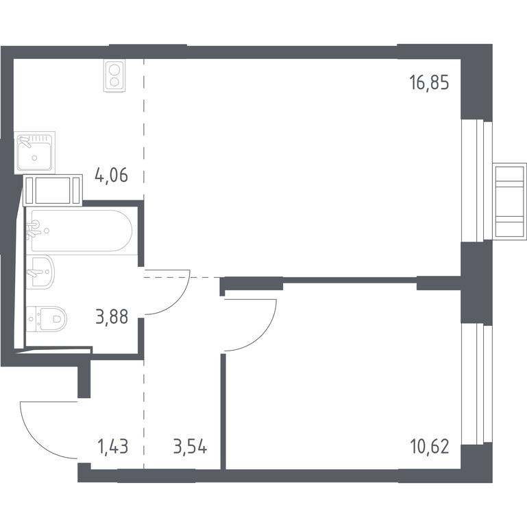 Apartment Sale, 39.8 sq. m. at Prigorod Lesnoe, Molodyozhny bulvar, 6, derevnya Misaylovo, Leninskiy City District, Moscow Region, Russia #1 Apartment Sale, 39.8 sq. m. at Prigorod Lesnoe, Molodyozhny bulvar, 6, derevnya Misaylovo, Leninskiy City District, Moscow Region, Russia #1