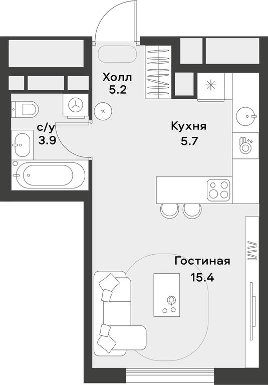 Apartment Sale, 30.2 sq. m. at Alia, Lyotnaya Street, 95Бк2, Moscow, Russia #2 Apartment Sale, 30.2 sq. m. at Alia, Lyotnaya Street, 95Бк2, Moscow, Russia #2