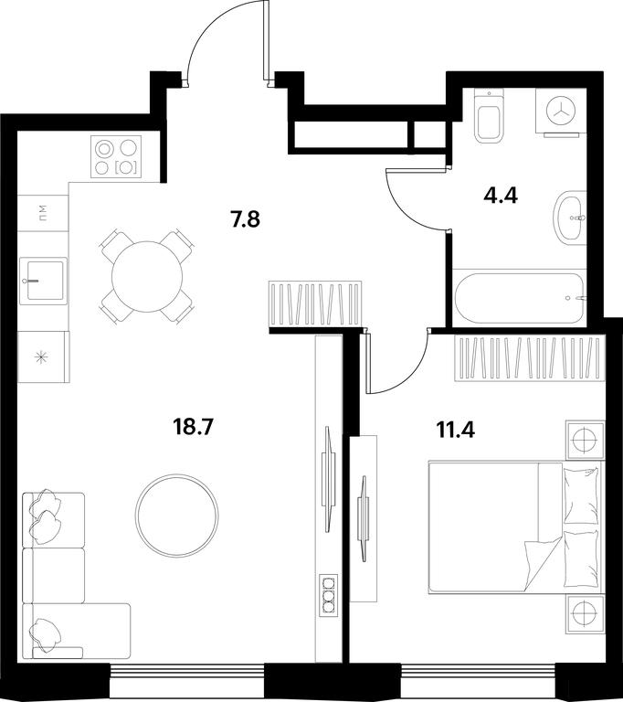 Продажа квартиры, 42,3 м² в ЖК «Алия (Alia)», Лётная улица, 95Бк2, Москва, Россия #1 Продажа квартиры, 42,3 м² в ЖК «Алия (Alia)», Лётная улица, 95Бк2, Москва, Россия #1