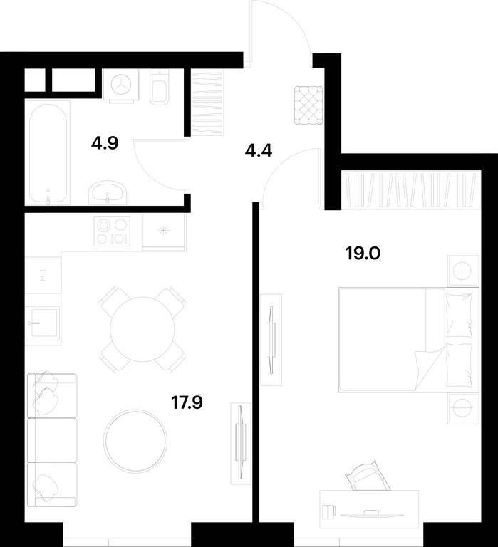 Продажа квартиры, 46,2 м² в ЖК «Алия (Alia)», Лётная улица, 95Бк2, Москва, Россия #1 Продажа квартиры, 46,2 м² в ЖК «Алия (Alia)», Лётная улица, 95Бк2, Москва, Россия #1