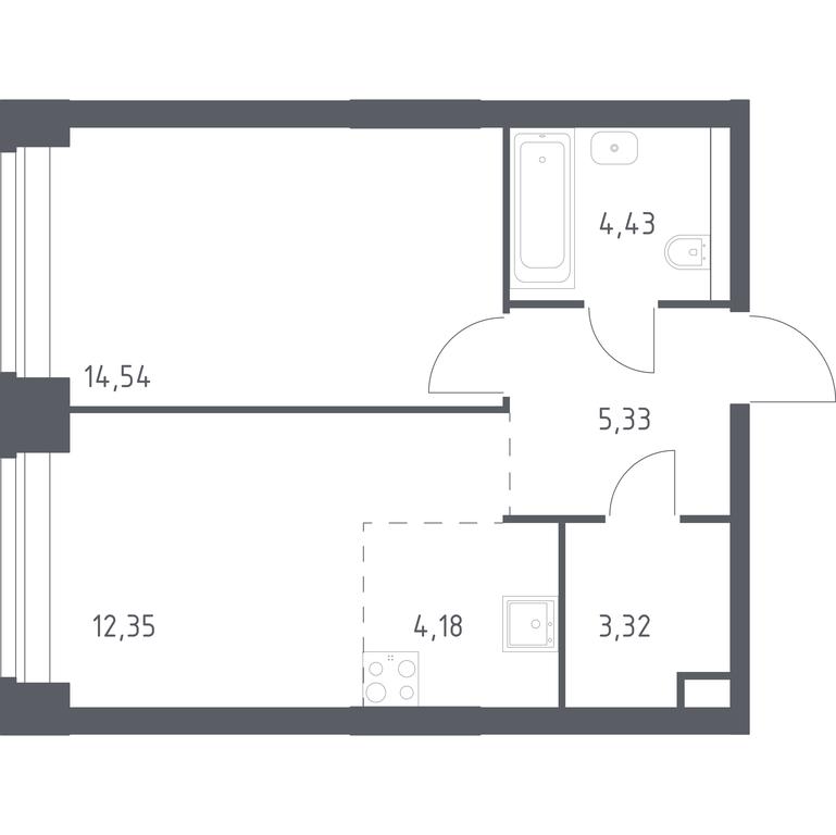 Apartment Sale, 44.15 sq. m. at Nova, Bratyev Fonchenko Street, вл21, Moscow, Russia #1 Apartment Sale, 44.15 sq. m. at Nova, Bratyev Fonchenko Street, вл21, Moscow, Russia #1