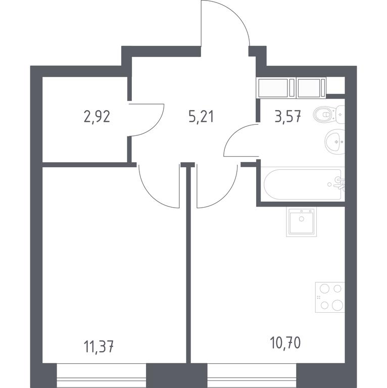 Apartment Sale, 33.77 sq. m. at Tsvetochnye Poliany, kvartal № 23, Filimonkovskoye Municipal Formation, Moscow, Russia #1 Apartment Sale, 33.77 sq. m. at Tsvetochnye Poliany, kvartal № 23, Filimonkovskoye Municipal Formation, Moscow, Russia #1