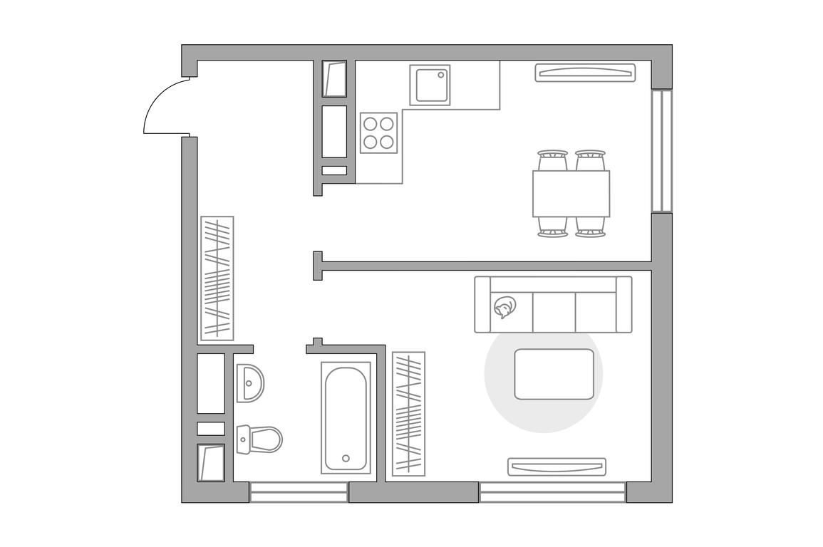 1-BD Apartment Sale, 33.3 sq. m. at Innovatsiya, bulvar Eynshteyna, 1, Urban-Type Settlement of Novoivanovskoe, Odintsovskiy City District, Moscow Region, Russia #1