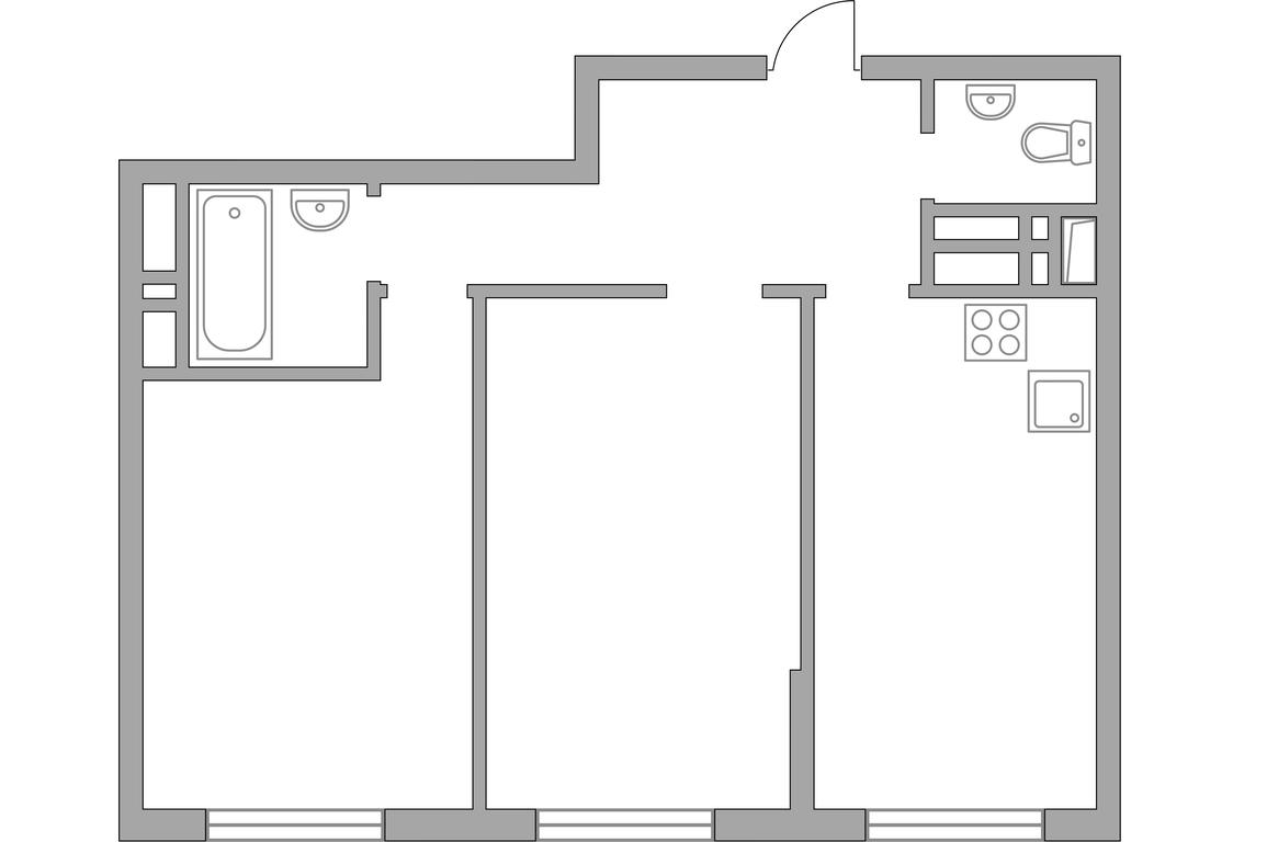 1-BD Apartment Sale, 54.3 sq. m. at Innovatsiya, bulvar Eynshteyna, 1, Urban-Type Settlement of Novoivanovskoe, Odintsovskiy City District, Moscow Region, Russia #2