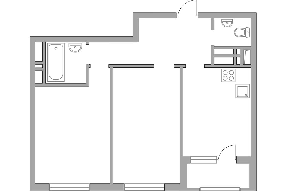 1-BD Apartment Sale, 53.4 sq. m. at Innovatsiya, bulvar Eynshteyna, 1, Urban-Type Settlement of Novoivanovskoe, Odintsovskiy City District, Moscow Region, Russia #2