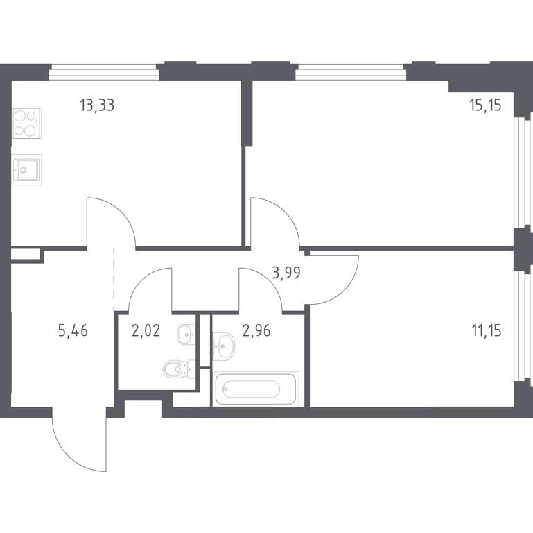 1-BD Apartment Sale, 54.06平方米 at Kosmicheskiy kvartal, M.K. Tikhonravova Street, Yubileyniy Microdistrict, Korolyov, Moscow Region, Russia #1 1-BD Apartment Sale, 54.06平方米 at Kosmicheskiy kvartal, M.K. Tikhonravova Street, Yubileyniy Microdistrict, Korolyov, Moscow Region, Russia #1