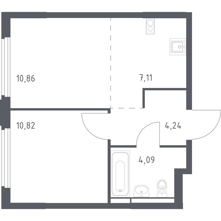 Apartment Sale, 37.12 sq. m. at Kosmicheskiy kvartal, M.K. Tikhonravova Street, Yubileyniy Microdistrict, Korolyov, Moscow Region, Russia #1 Apartment Sale, 37.12 sq. m. at Kosmicheskiy kvartal, M.K. Tikhonravova Street, Yubileyniy Microdistrict, Korolyov, Moscow Region, Russia #1