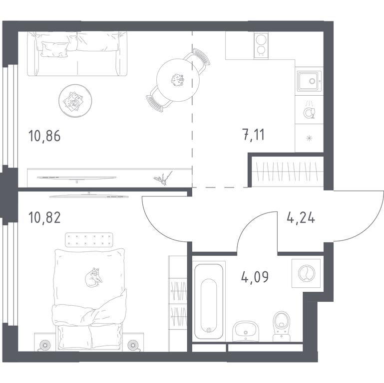 Apartment Sale, 37.12 sq. m. at Kosmicheskiy kvartal, M.K. Tikhonravova Street, Yubileyniy Microdistrict, Korolyov, Moscow Region, Russia #2 Apartment Sale, 37.12 sq. m. at Kosmicheskiy kvartal, M.K. Tikhonravova Street, Yubileyniy Microdistrict, Korolyov, Moscow Region, Russia #2