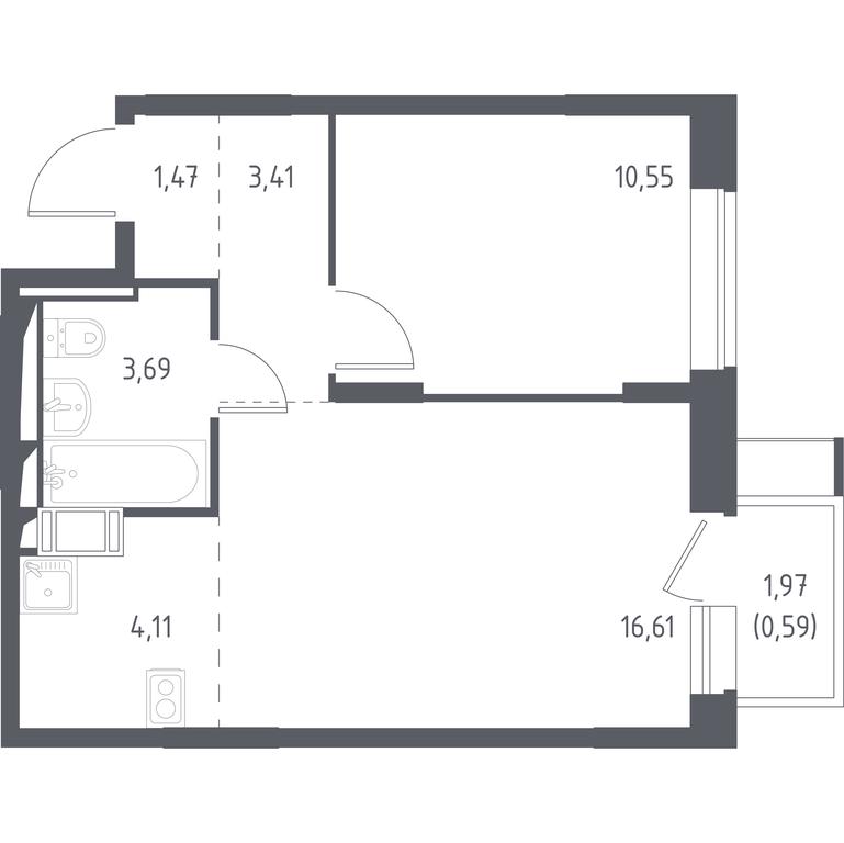 Apartment Sale, 40.43平方米 at Prigorod Lesnoe, Molodyozhny bulvar, 6, derevnya Misaylovo, Leninskiy City District, Moscow Region, Russia #1 Apartment Sale, 40.43平方米 at Prigorod Lesnoe, Molodyozhny bulvar, 6, derevnya Misaylovo, Leninskiy City District, Moscow Region, Russia #1