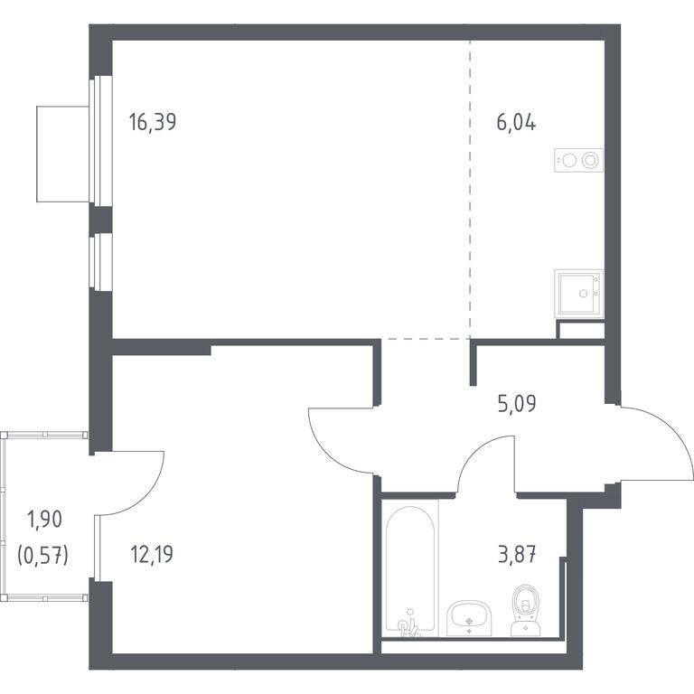 Apartment Sale, 44.15 sq. m. at Gorki Park, Shkolnaya ulitsa, 2, derevnya Korobovo, Leninskiy City District, Moscow Region, Russia #1 Apartment Sale, 44.15 sq. m. at Gorki Park, Shkolnaya ulitsa, 2, derevnya Korobovo, Leninskiy City District, Moscow Region, Russia #1