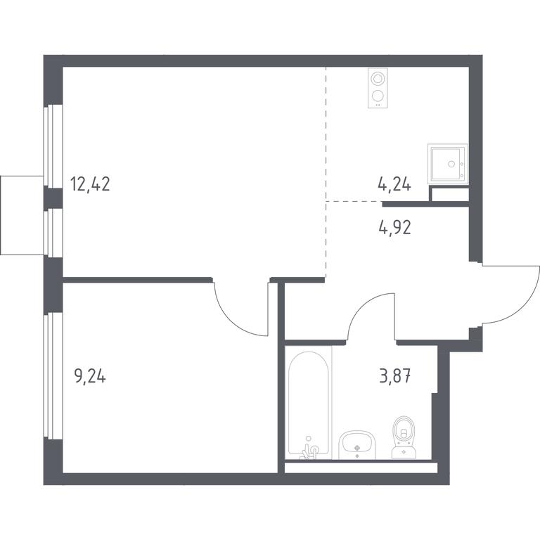 Apartment Sale, 34.69 sq. m. at Gorki Park, Shkolnaya ulitsa, 2, derevnya Korobovo, Leninskiy City District, Moscow Region, Russia #1 Apartment Sale, 34.69 sq. m. at Gorki Park, Shkolnaya ulitsa, 2, derevnya Korobovo, Leninskiy City District, Moscow Region, Russia #1