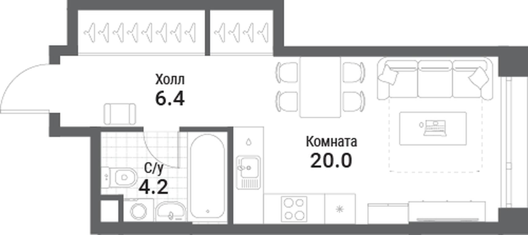 Apartment Sale, 30.6 sq. m. at Nagatino i-Land, Andropova Avenue, 18с4, Moscow, Russia #1 Apartment Sale, 30.6 sq. m. at Nagatino i-Land, Andropova Avenue, 18с4, Moscow, Russia #1