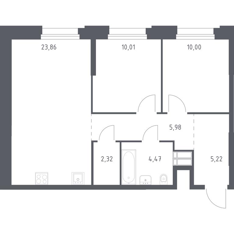 1-BD Apartment Sale, 61.86 sq. m. at Troparevo Park, Kiyevskoye shosse, 21-y kilometr, 3с4, Mosrentgen Settlement, Moscow, Russia #1 1-BD Apartment Sale, 61.86 sq. m. at Troparevo Park, Kiyevskoye shosse, 21-y kilometr, 3с4, Mosrentgen Settlement, Moscow, Russia #1