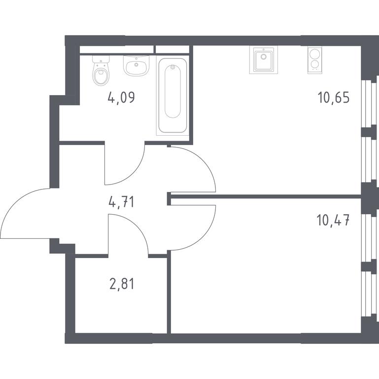 Apartment Sale, 32.73 sq. m. at Kosmicheskiy kvartal, M.K. Tikhonravova Street, Yubileyniy Microdistrict, Korolyov, Moscow Region, Russia #1 Apartment Sale, 32.73 sq. m. at Kosmicheskiy kvartal, M.K. Tikhonravova Street, Yubileyniy Microdistrict, Korolyov, Moscow Region, Russia #1