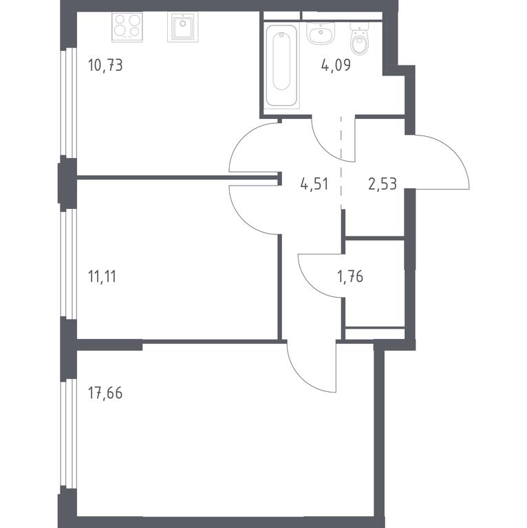 1-BD Apartment Sale, 52.39平方米 at Kosmicheskiy kvartal, M.K. Tikhonravova Street, Yubileyniy Microdistrict, Korolyov, Moscow Region, Russia #1 1-BD Apartment Sale, 52.39平方米 at Kosmicheskiy kvartal, M.K. Tikhonravova Street, Yubileyniy Microdistrict, Korolyov, Moscow Region, Russia #1