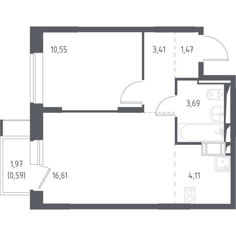 Apartment Sale, 40.3 sq. m. at Prigorod Lesnoe, Molodyozhny bulvar, 6, derevnya Misaylovo, Leninskiy City District, Moscow Region, Russia #1 Apartment Sale, 40.3 sq. m. at Prigorod Lesnoe, Molodyozhny bulvar, 6, derevnya Misaylovo, Leninskiy City District, Moscow Region, Russia #1