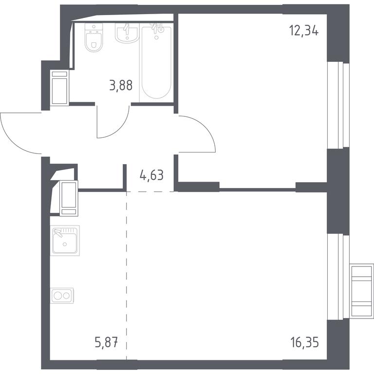 Apartment Sale, 42.5 sq. m. at Prigorod Lesnoe, Molodyozhny bulvar, 6, derevnya Misaylovo, Leninskiy City District, Moscow Region, Russia #1 Apartment Sale, 42.5 sq. m. at Prigorod Lesnoe, Molodyozhny bulvar, 6, derevnya Misaylovo, Leninskiy City District, Moscow Region, Russia #1