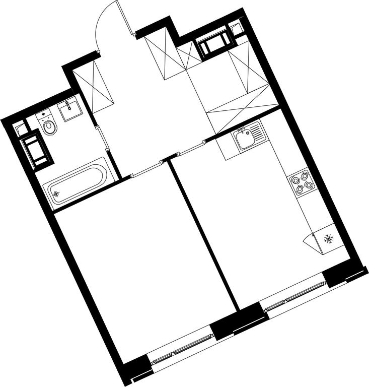 1-BD Apartment Sale, 41平方米 at Trilogiya Na Karbysheva, Generala Karbysheva Boulevard, 11, Moscow, Russia #2 1-BD Apartment Sale, 41平方米 at Trilogiya Na Karbysheva, Generala Karbysheva Boulevard, 11, Moscow, Russia #2