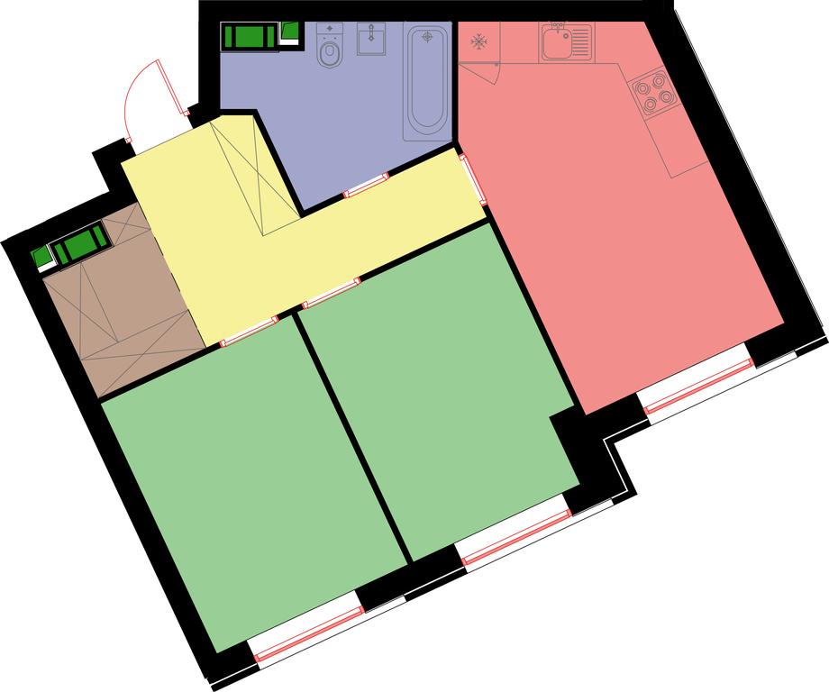 2-BD Apartment Sale, 60.5 sq. m. at Trilogiya Na Karbysheva, Generala Karbysheva Boulevard, 11, Moscow, Russia #1 2-BD Apartment Sale, 60.5 sq. m. at Trilogiya Na Karbysheva, Generala Karbysheva Boulevard, 11, Moscow, Russia #1