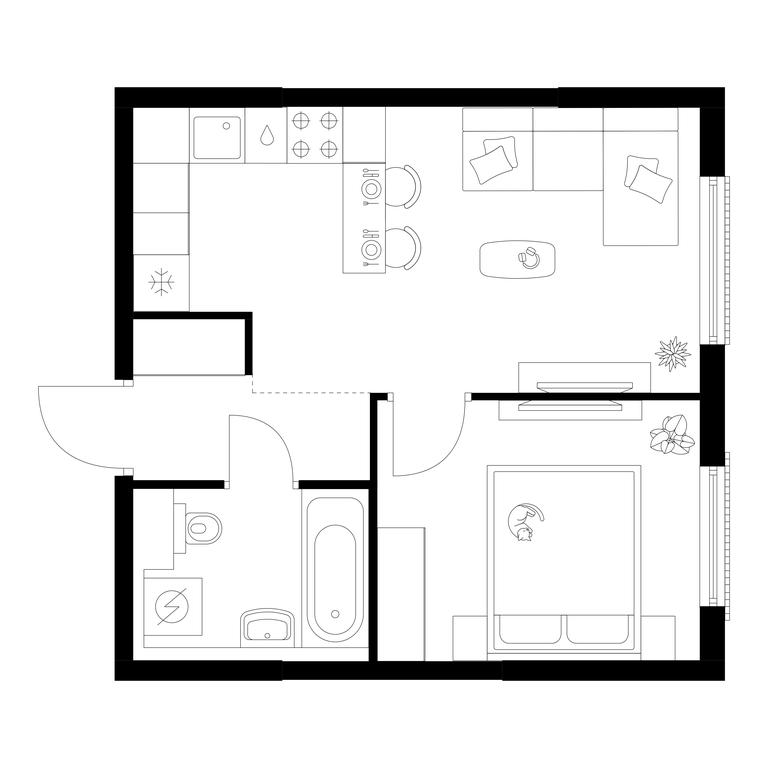 1-BD Apartment Sale, 34.3 sq. m. at Moskvoreche, Kotlyakovskaya Street, Moscow, Russia #1 1-BD Apartment Sale, 34.3 sq. m. at Moskvoreche, Kotlyakovskaya Street, Moscow, Russia #1